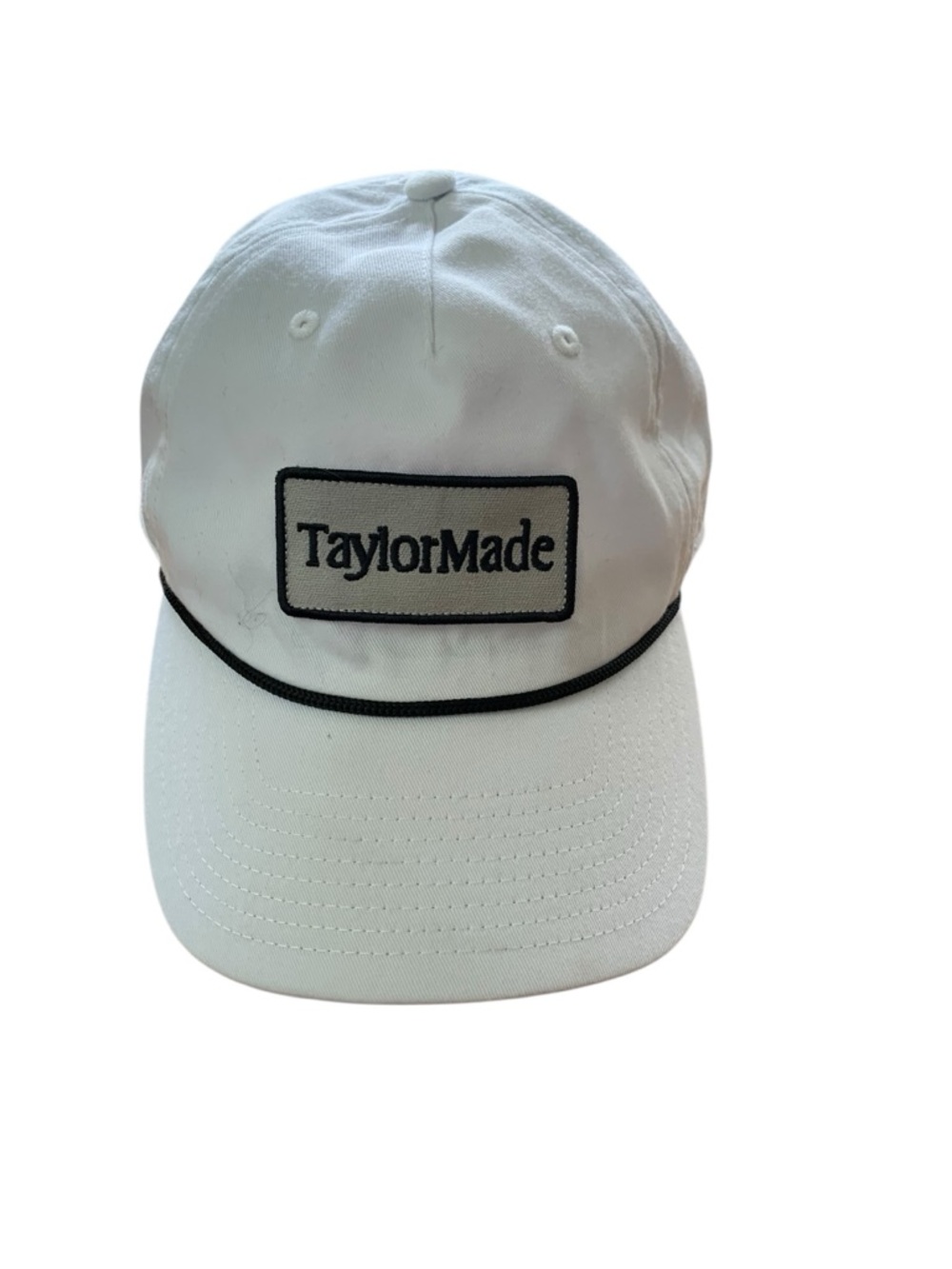TaylorMade White Cap with Black Rope